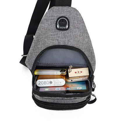 Men Women Sling Bag Chest Fanny Packs Cross Body Travel Sports Shoulder Backpack