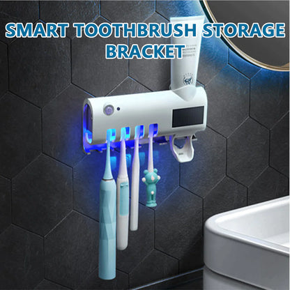 UV Sterilizing Toothbrush Organizer & Paste Dispenser