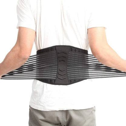 Lower Back Support Brace Lumbar Waist Belt Double Pull Breathable Belt Men Women