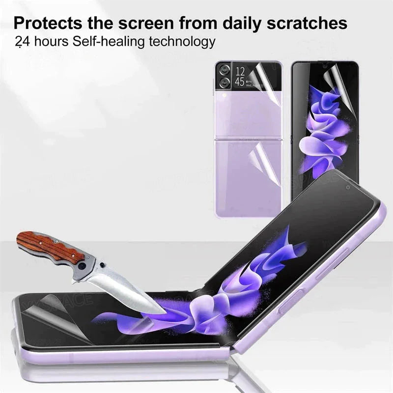 For Samsung Galaxy Z Flip 3 5G Soft Hydrogel Screen Protector Film/HD Lens Cover