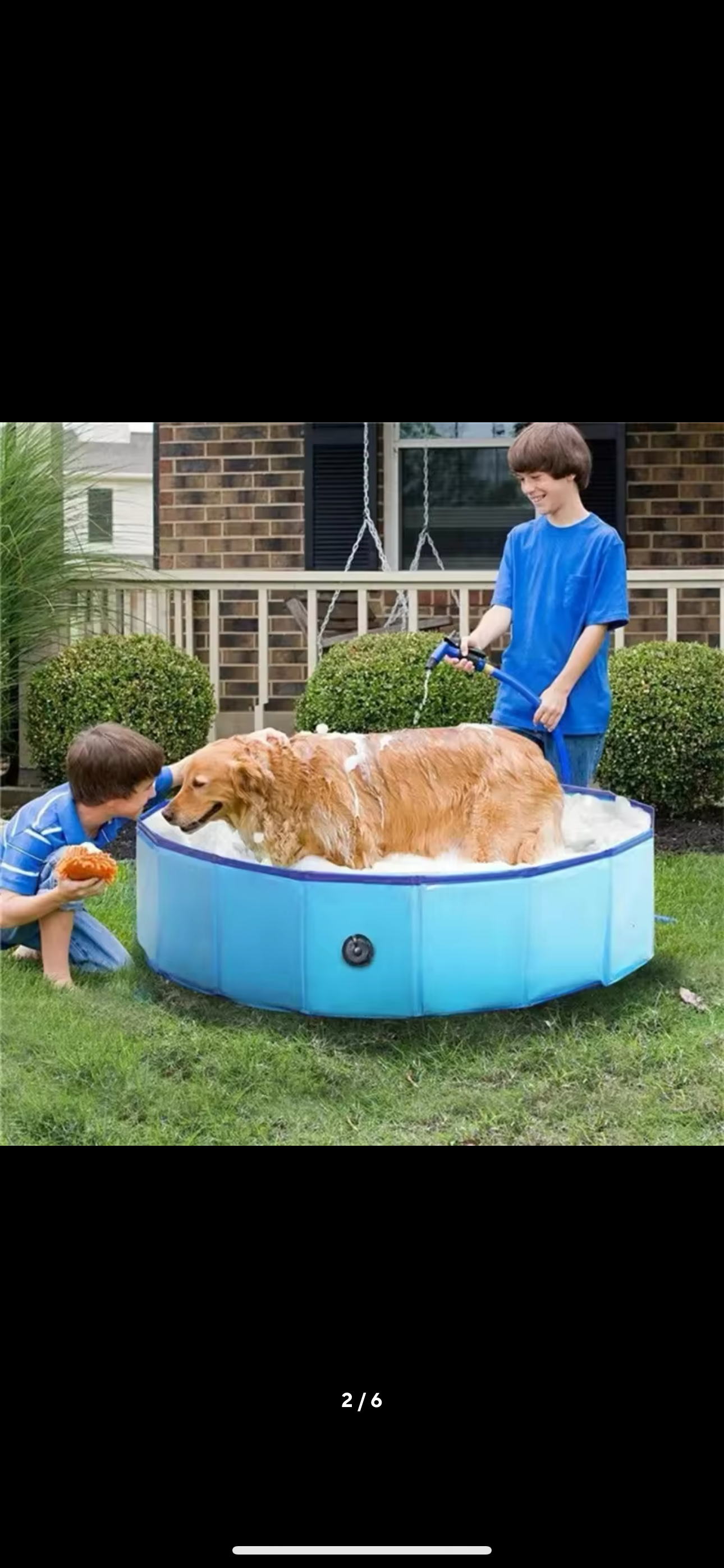 Foldable Dog Pool Pet Bathtub Summer Cooling Bathing Pool