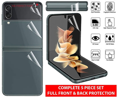 For Samsung Galaxy Z Flip 3 5G Soft Hydrogel Screen Protector Film/HD Lens Cover