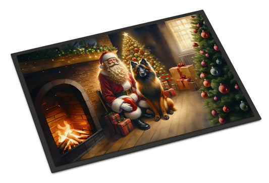 Belgian Tervuren and Santa Claus Doormat