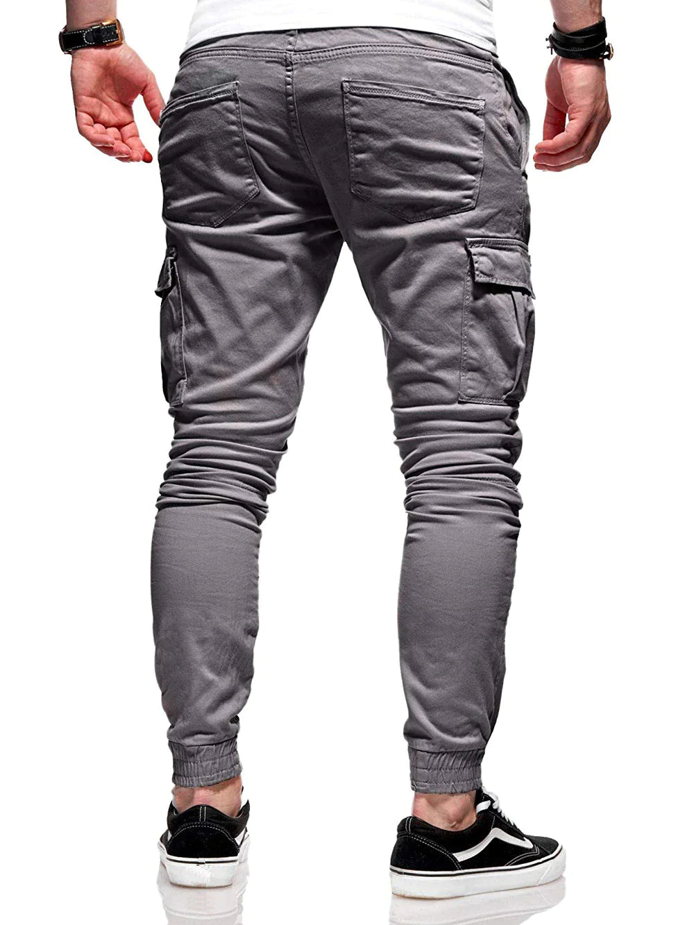 Men's Casual Joggers Pants Sweatpants Cargo Combat Loose Sport Workout Trousers