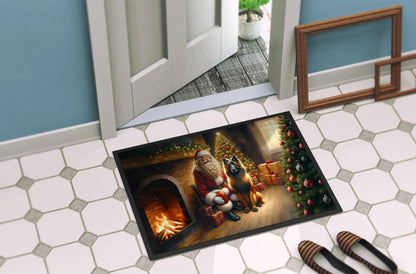 Belgian Tervuren and Santa Claus Doormat