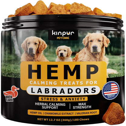 CalmSchnoz™ Soothing Chews for Labradors - Valerian Root & Hemp Oil Formula