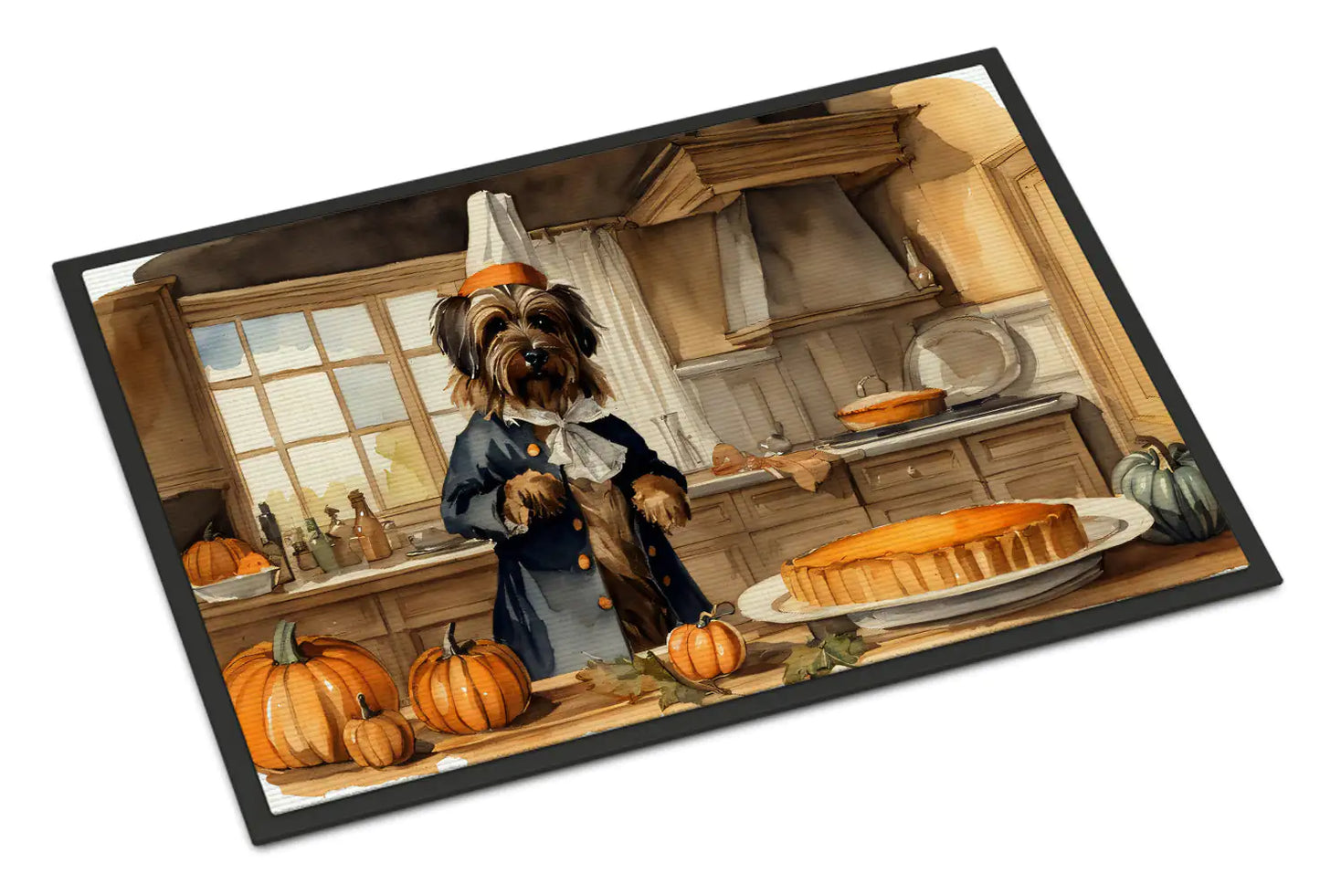 Briard Fall Kitchen Pumpkins Doormat