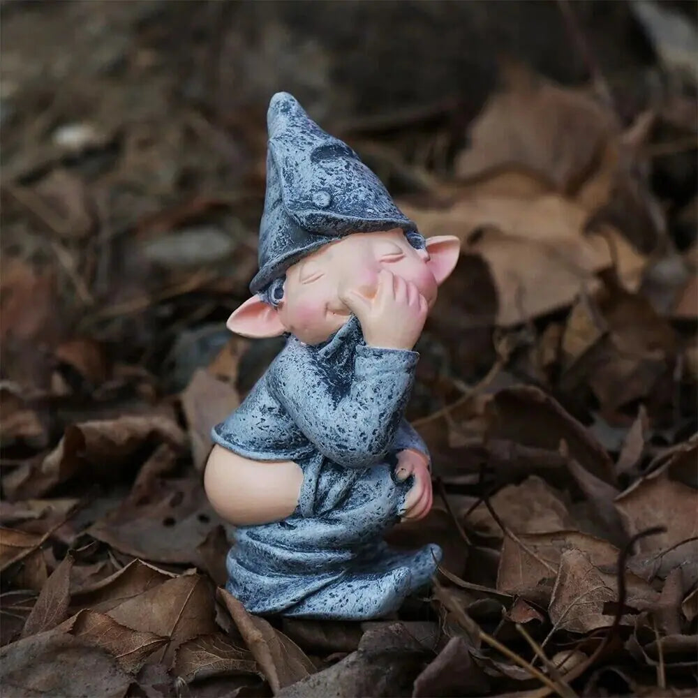 Pooping Naughty Gnome Miniature Statue Funny Resin Dwarf Home Garden Ornament