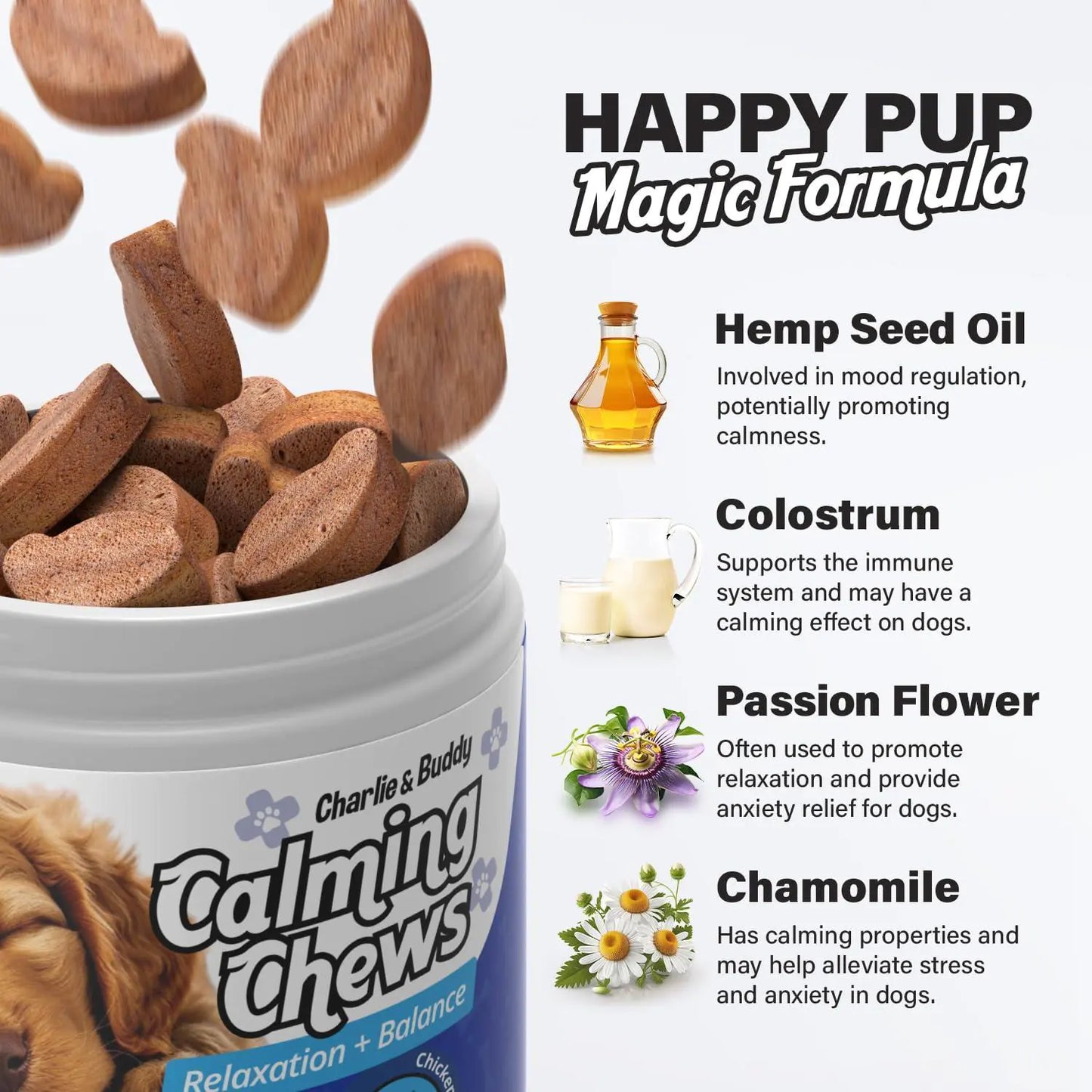 Easy Breezy: Chicken Calming Chews for Dogs 90