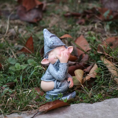 Pooping Naughty Gnome Miniature Statue Funny Resin Dwarf Home Garden Ornament