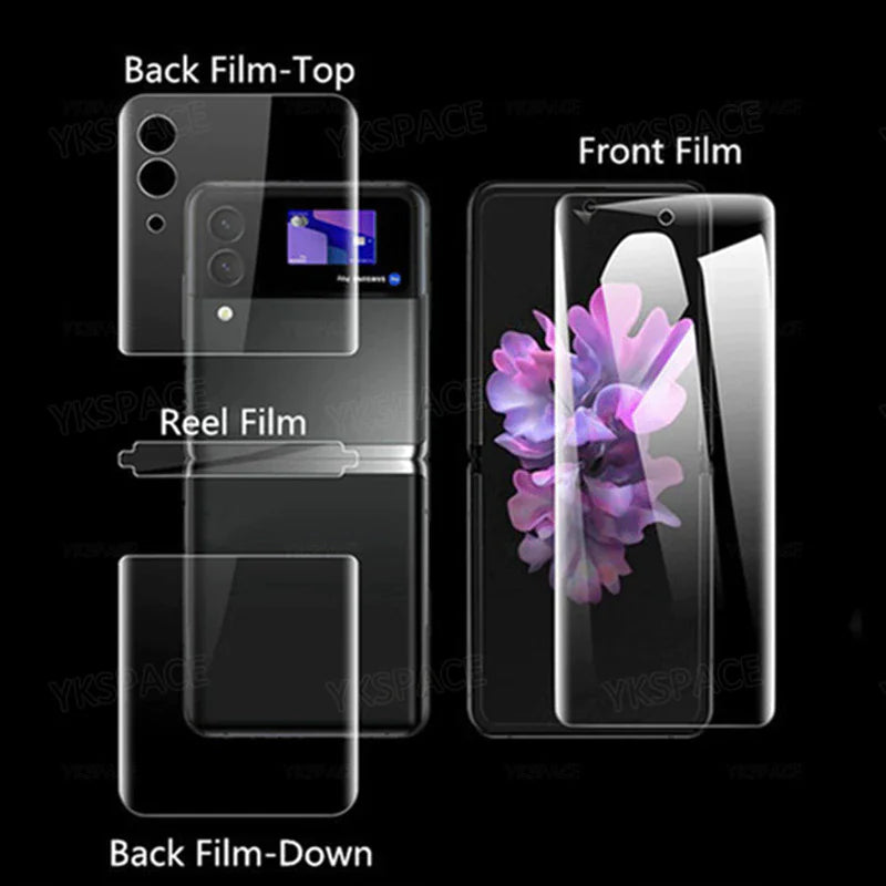 For Samsung Galaxy Z Flip 3 5G Soft Hydrogel Screen Protector Film/HD Lens Cover