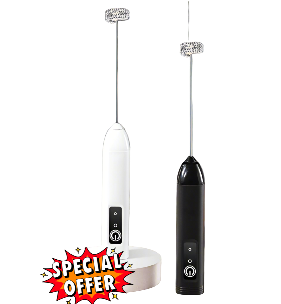 LatteLuxe™ – Handheld Electric Milk Frother & Coffee Whipper