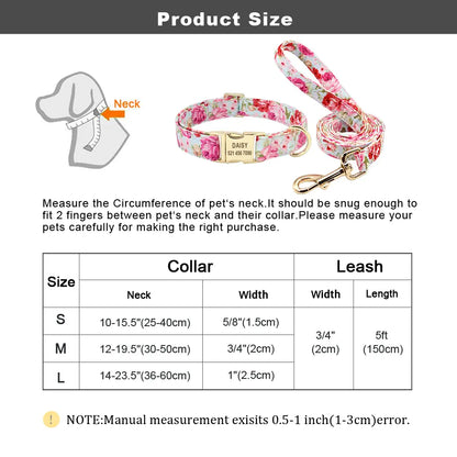 Custom Pet Collar & Leash Combo