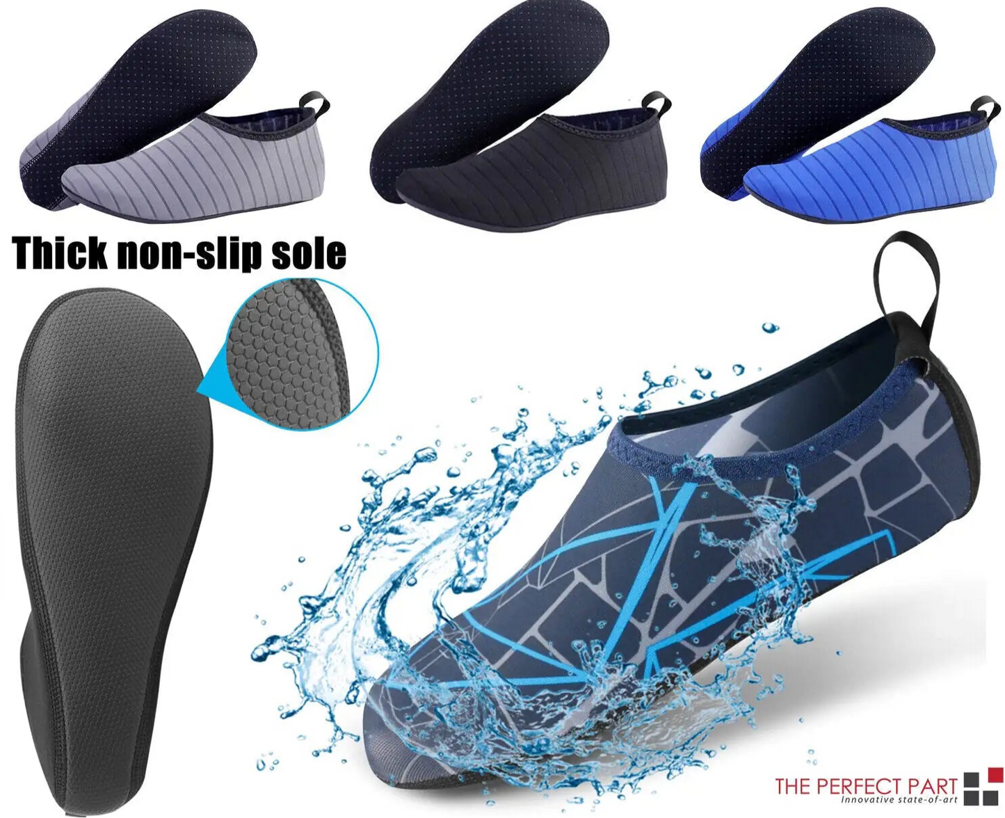 Water Shoes Men Women Skin Socks Aqua Surf Beach Yoga Swim Barefoot Quick-Dry