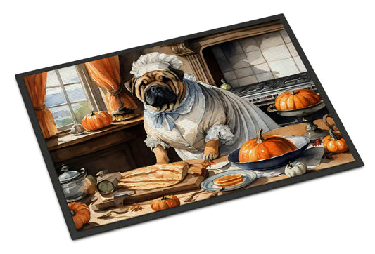 Granny Shar Pei Halloween Doormat