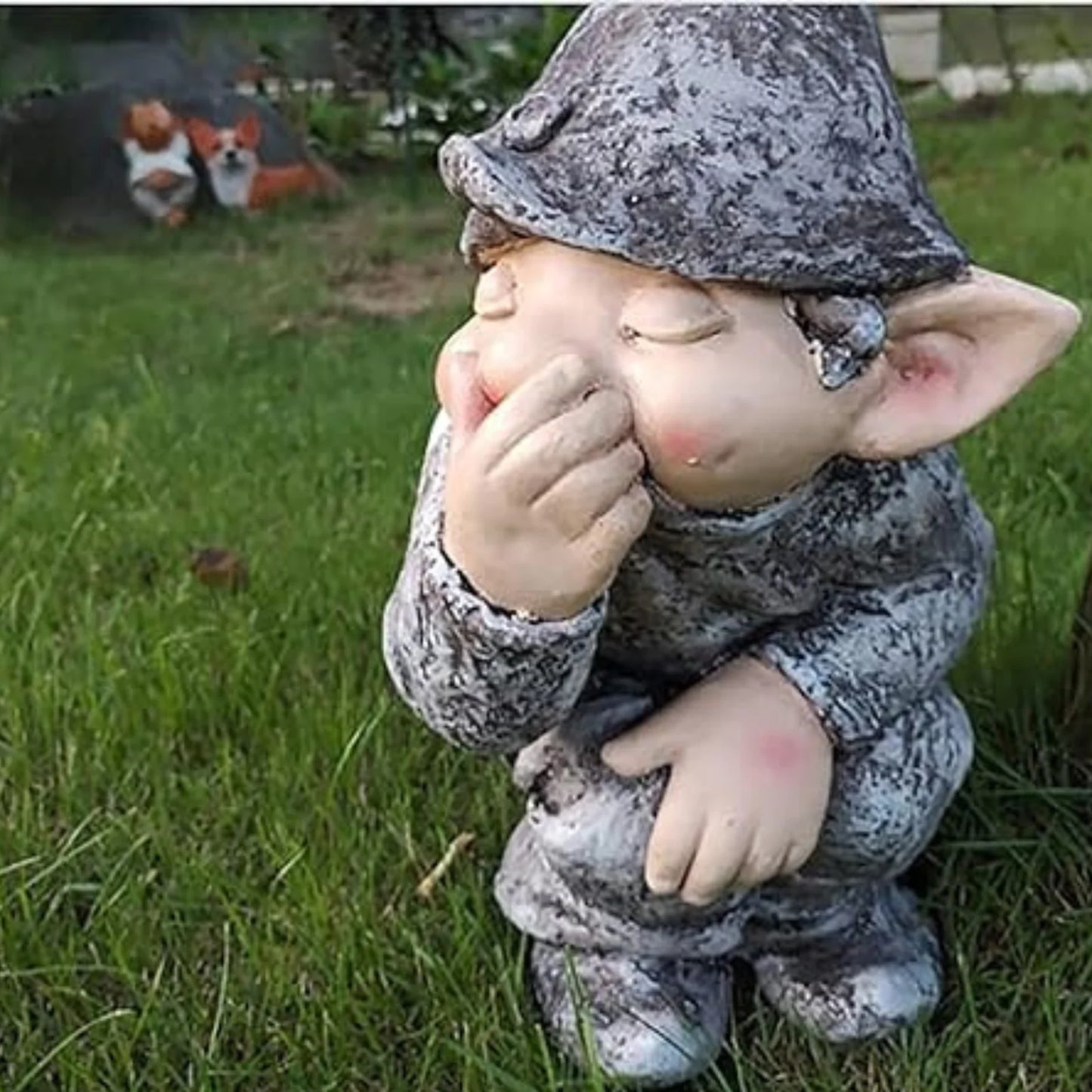 Pooping Naughty Gnome Miniature Statue Funny Resin Dwarf Home Garden Ornament