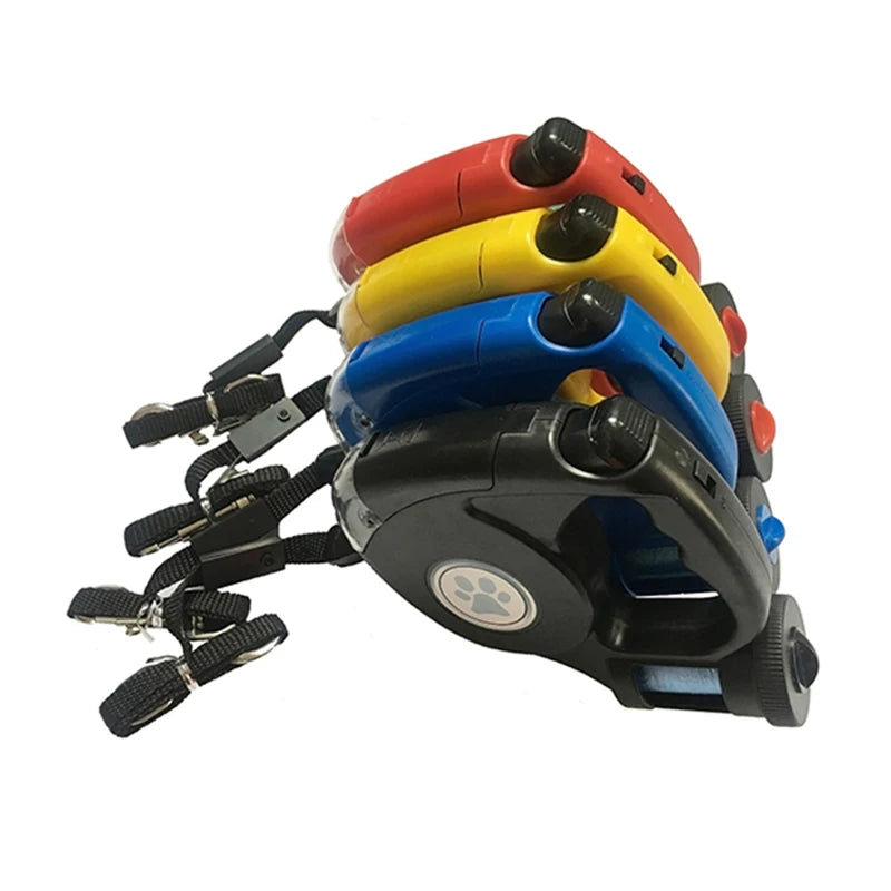 LED Retractable Dog Leash with Waste Bag – Night Safety