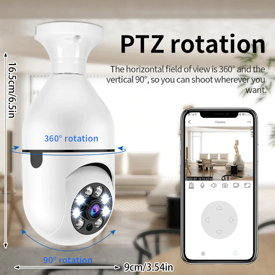 360° Light Bulb Camera