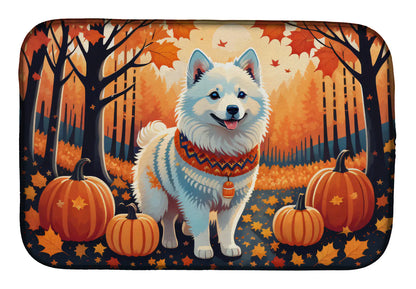 American Eskimo Fall Dish Drying Mat