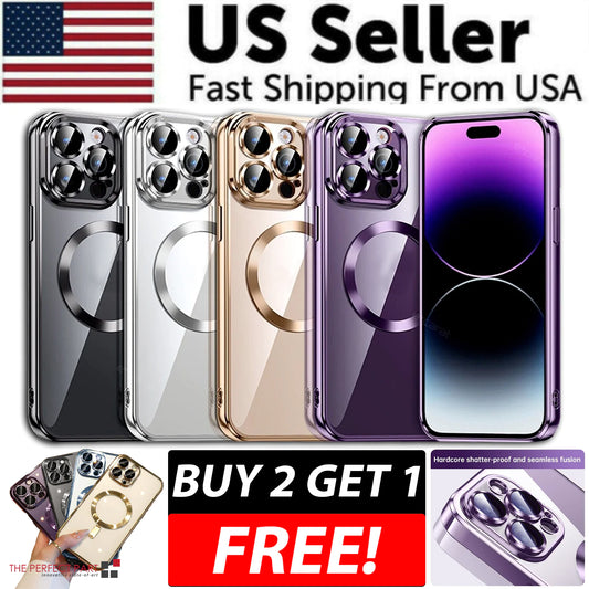 For Apple iPhone 14 13 12 11 Pro Max Case Mag Safe Magnetic Camera Lens Cover