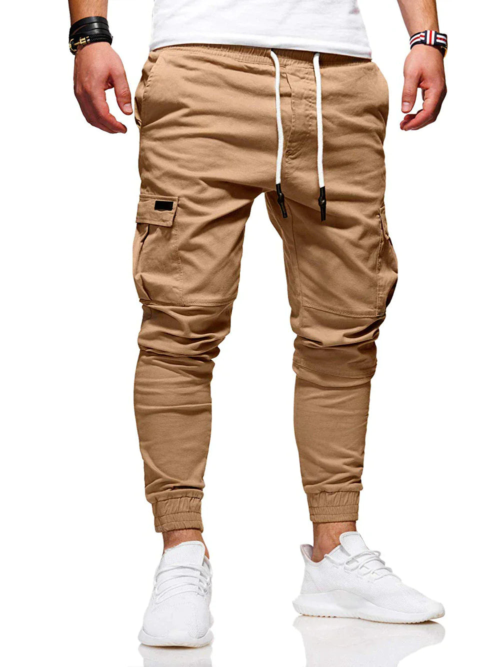 Men's Casual Joggers Pants Sweatpants Cargo Combat Loose Sport Workout Trousers