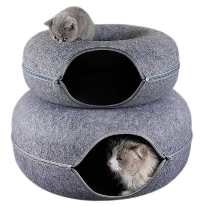 Donut Cat Bed Tunnel Interactive