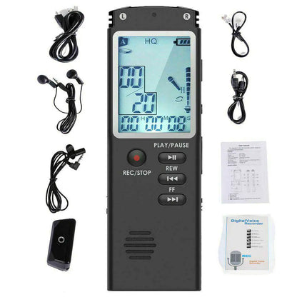 Voice Activated Mini Digital Sound Audio Recorder Dictaphone MP3 Player