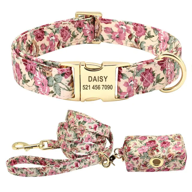 Custom Pet Collar & Leash Combo