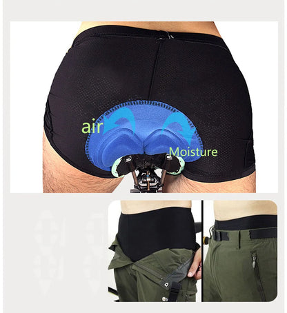 Men Women Cycling Shorts Bicycle Bike Underwear Pants With Sponge Gel 3D Padded