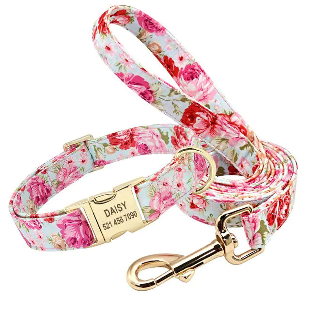 Custom Pet Collar & Leash Combo