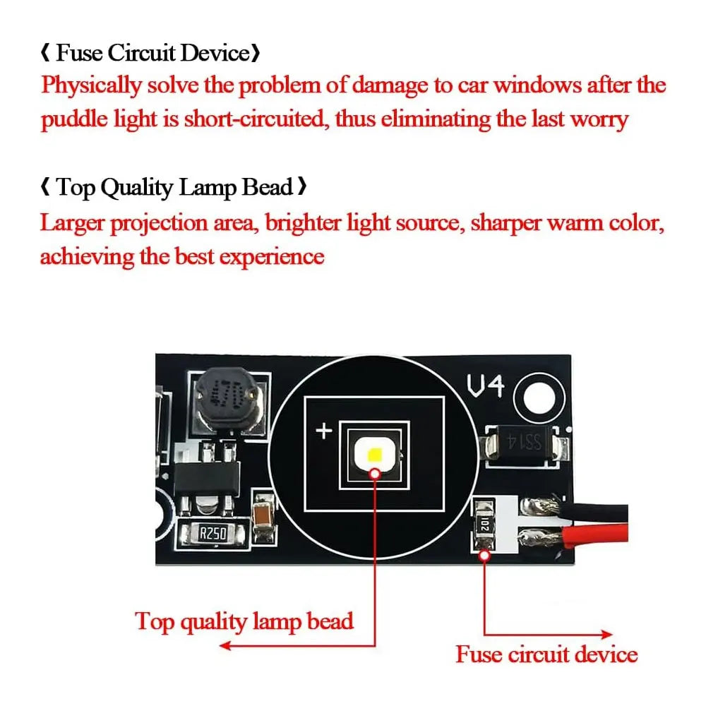 Tesla LED Door Logo Projector Lights – 3D HD Ghost Shadow Welcome Lights for Model Y/3/S/X