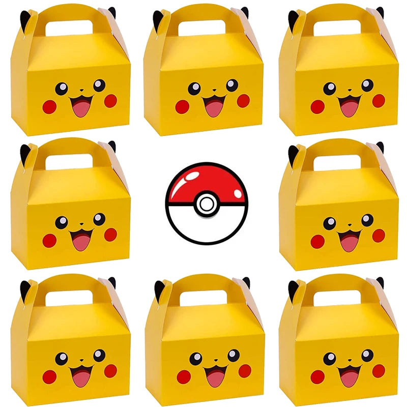 Pokémon Party Gift Bags – Pikachu Candy Favor Boxes for Birthdays