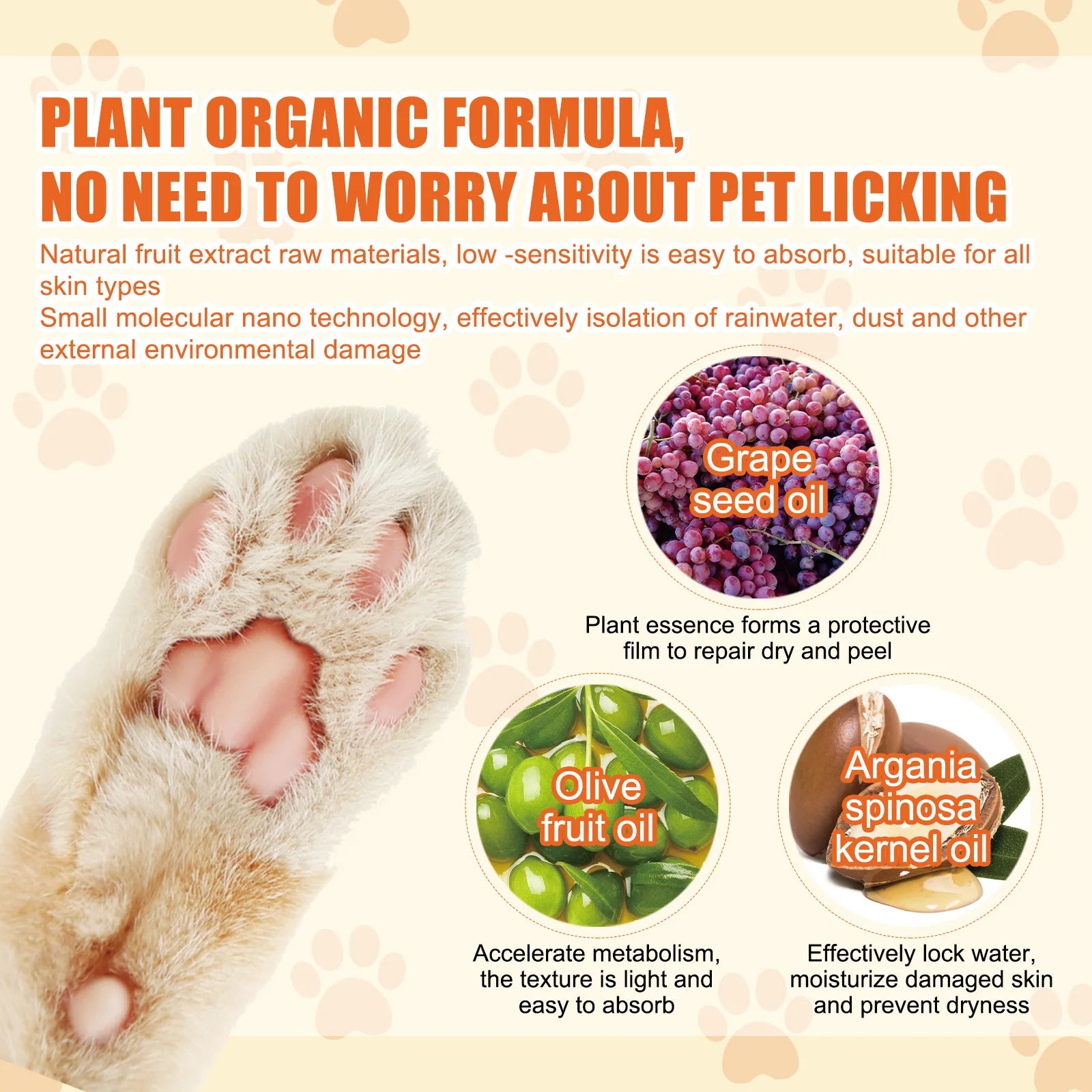Pet Paw Balm – 50g Moisturizer & Repair Cream for Cats & Dogs