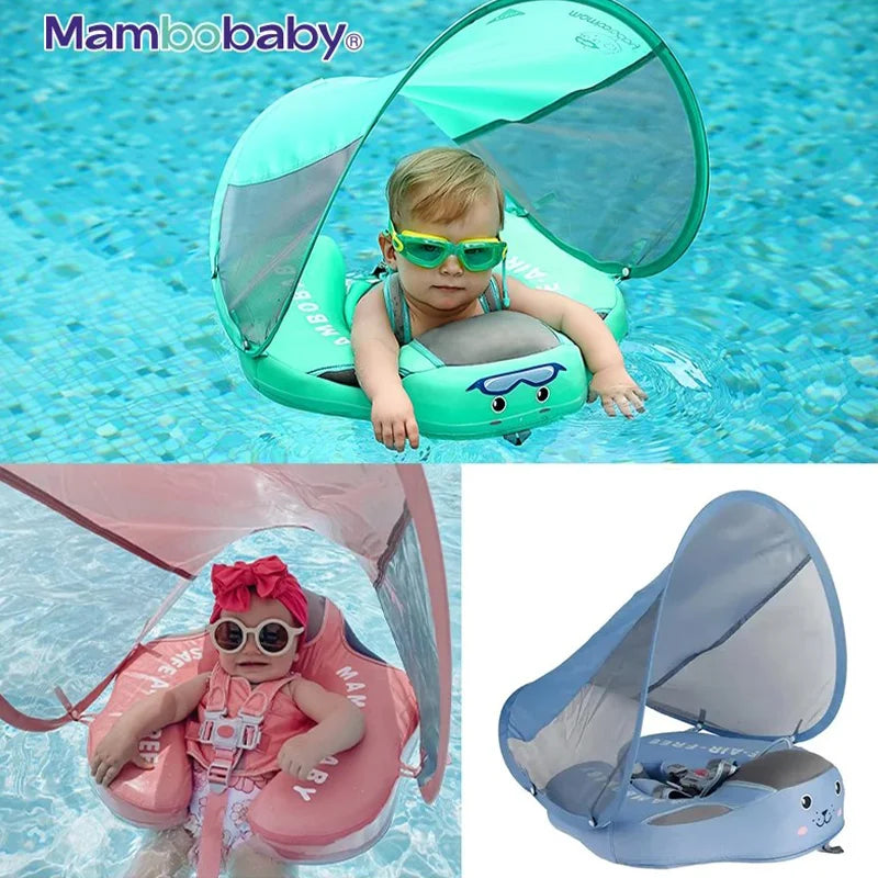 Mambobaby Summer float Non-Inflatable Baby Float with Canopy Waist Chest Floater Spa Buoy Trainer Supplier