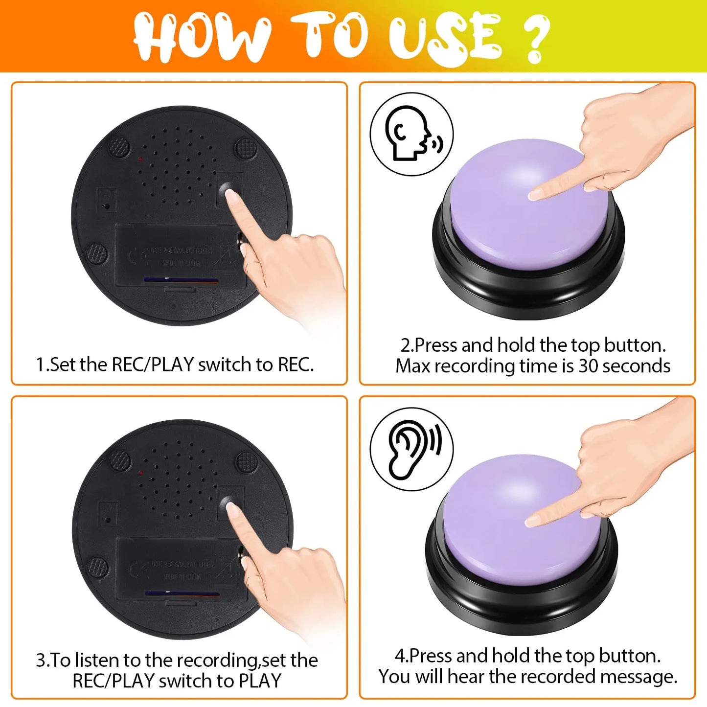 Talking Button Buzzers