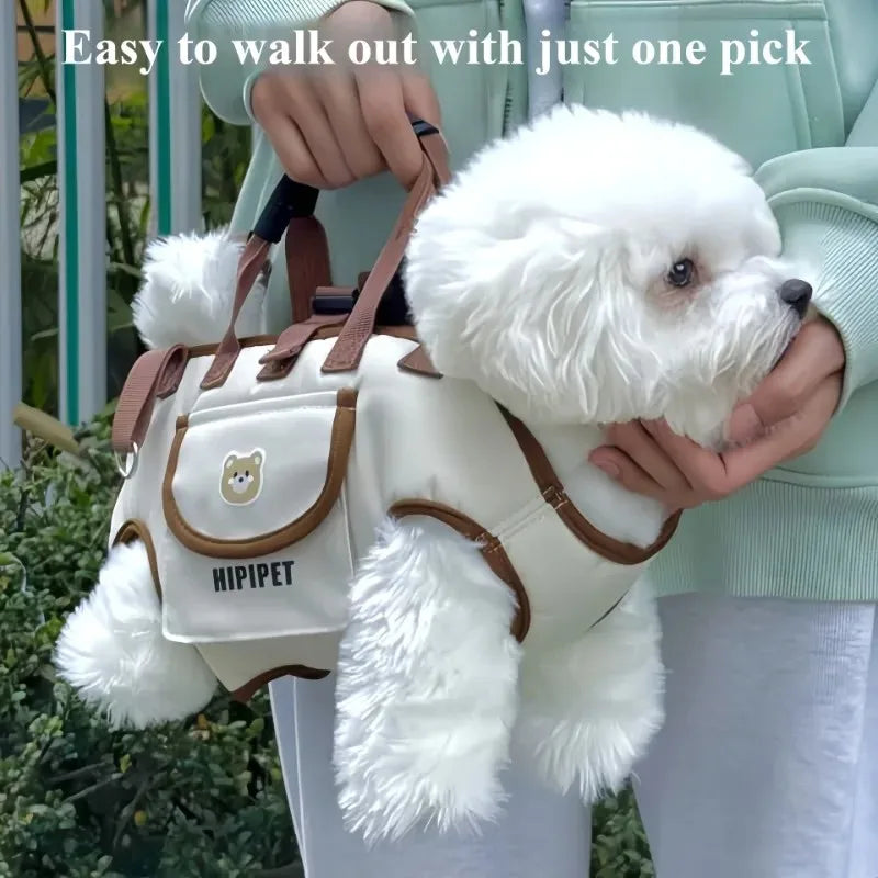 Portable Breathable Dog Carrier Backpack | Hands-Free Travel Bag for Small Pets