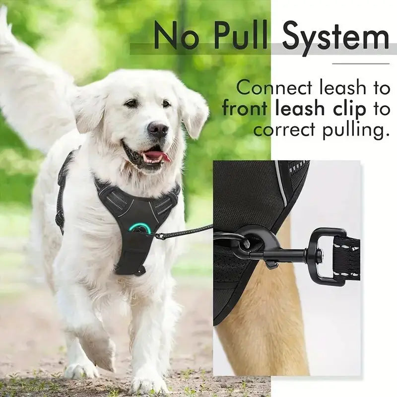 Reflective Dog Harness - Front Clip, Heavy Duty, Easy Control for All Sizes
