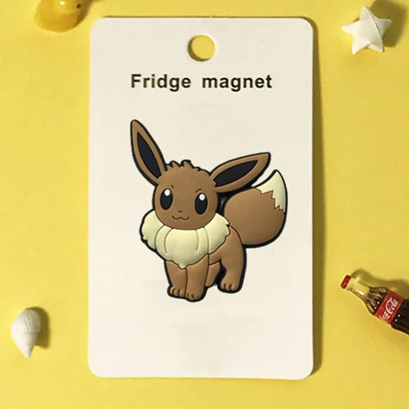 Pokémon Kawaii Fridge Magnet Set – Pikachu, Snorlax & Eevee Decor