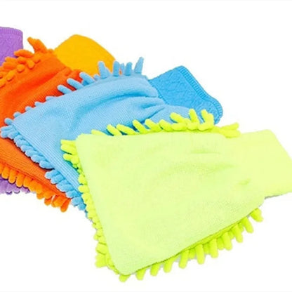 Car Wash Glove Chenille Coral Soft Microfiber Gloves Car Cleaning Towel Cloth Mitt Wax Detailing Brush Auto Cleaning Tools Brush