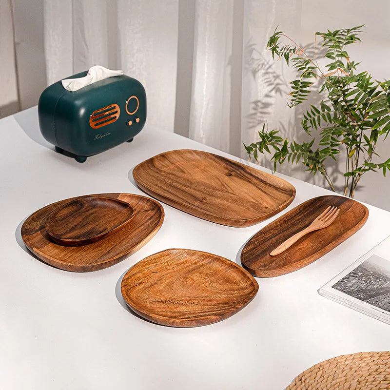 NaturaCraft™ Oval Wood Serving Tray
