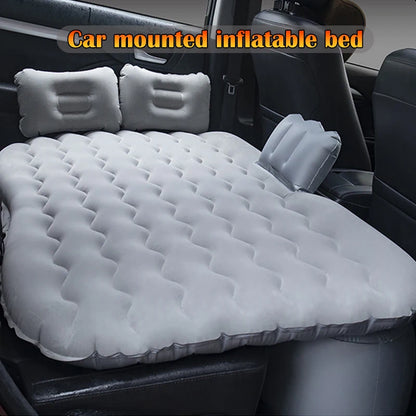 Car inflatable bed with headrest home travel outdoor SUV pickup car universal camping style car rear sleeping rest inflatable bed storage portable