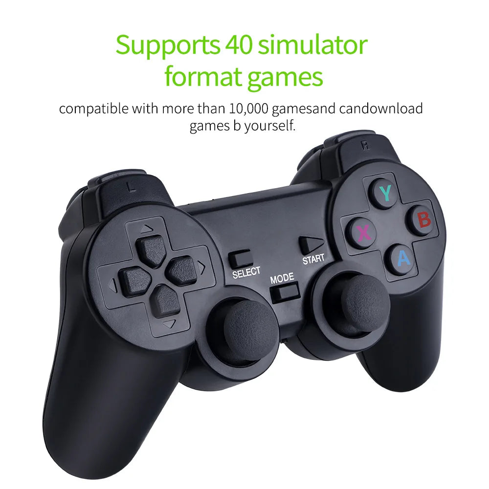 Stick Lite 4K HD Retro Game Console – 64GB, Dual Wireless Controllers, 10,000+ Classic Games – Ultimate Gift for Kids & Gamers