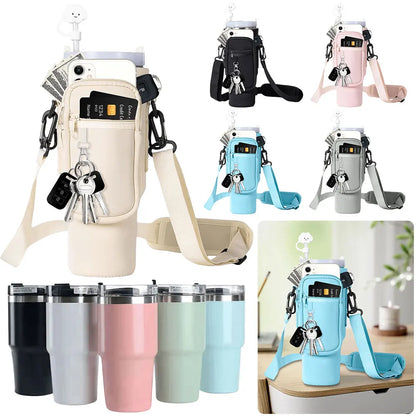 Water Bottle Holder Multi Pockets