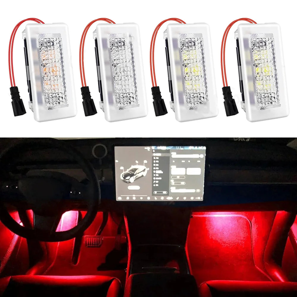 Tesla LED Door Logo Projector Lights – 3D HD Ghost Shadow Welcome Lights for Model Y/3/S/X