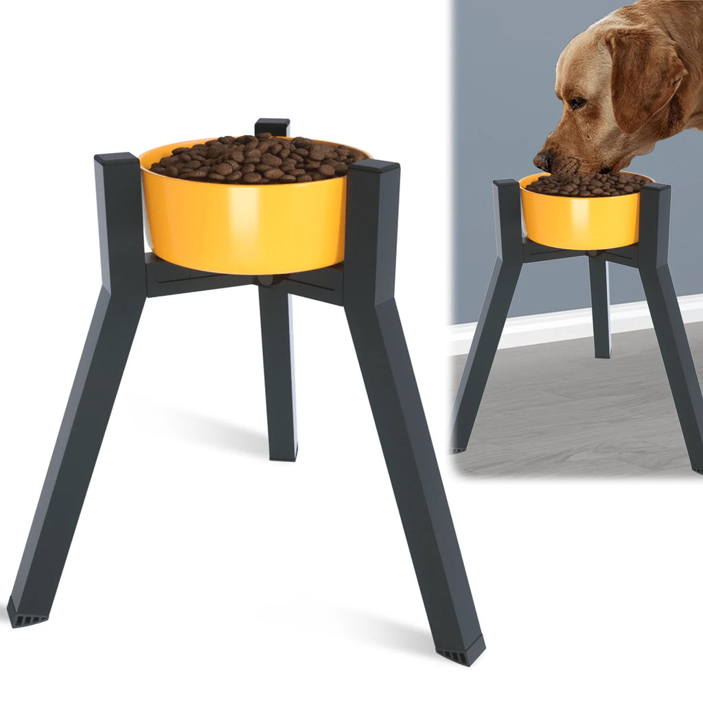 Metal Raised Dog Bowl Stand – Adjustable Width Feeder for Extra Large Dogs – Bowl Not Included