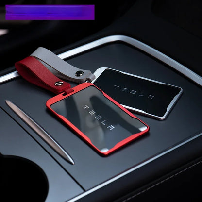 New Aluminum Alloy For Tesla Model 3 Model Y Car Card Key Holder Protector Case Cover Full Cover Accessories