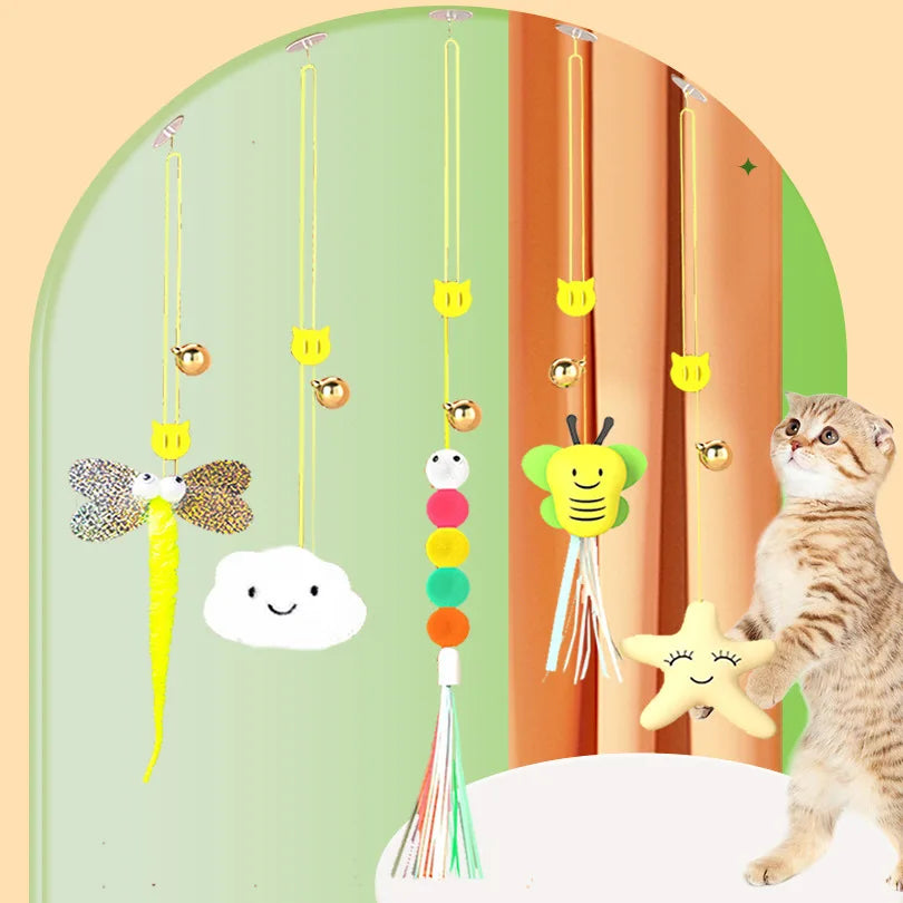 BounceTail™ Cat Swing Toy – Elastic Action, Endless Fun