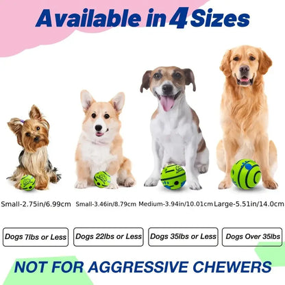 Pet Dog Toy Ball Wobble Wag Giggle Ball Interactive Dog Toy Chew Toy Giggle Sounds Toy When Rolled or Shaken For Pet Dog Fun