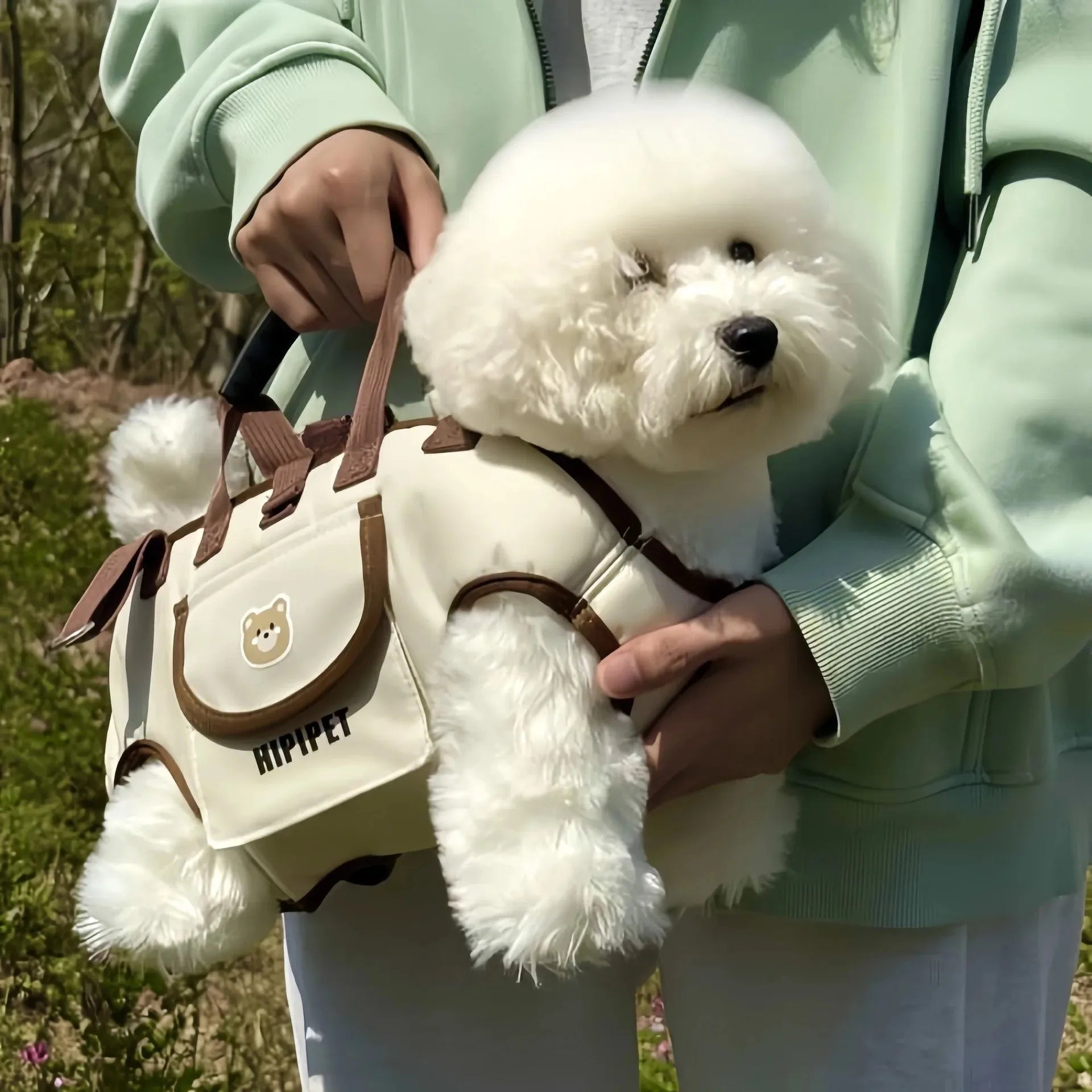 Portable Breathable Dog Carrier Backpack | Hands-Free Travel Bag for Small Pets