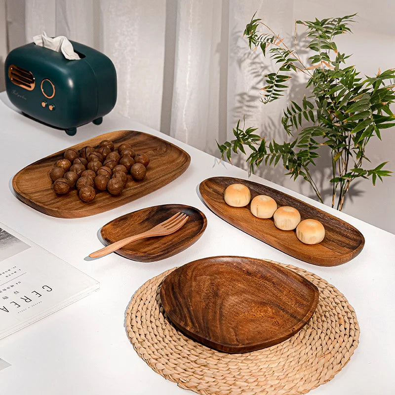 NaturaCraft™ Oval Wood Serving Tray